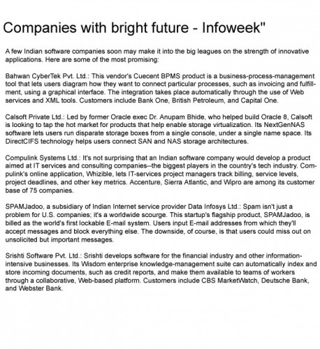 Companies with bright future – Infoweek”