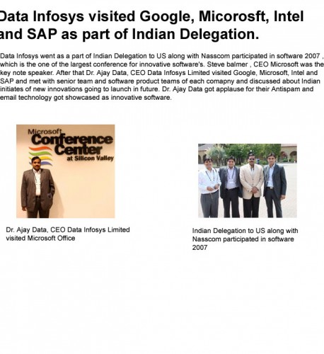 Data Ingenious Global Limited visited Google, Microsoft, Intel and SAP as part of Indian Delegation