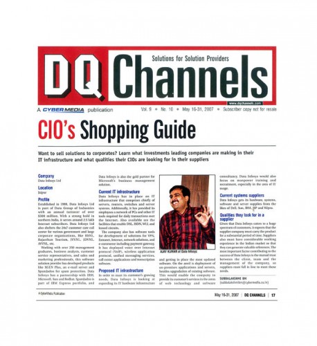 Want to sell solutions to corporates? Learn what investments leading companies are making in their IT infrastructure and what qualities their CIOs are looking for in their suppliers- 16 May, DQ Channels