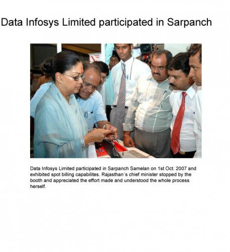 Data Ingenious Global Limited Limited participated in Sarpanch Samelan on- 1st Oct. 2007