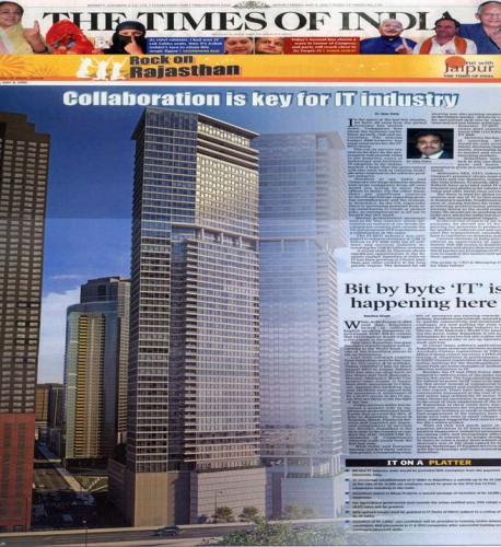 Collaboration is key for IT industry (Article by our CEO For Times of india)- 8 may, Times of india
